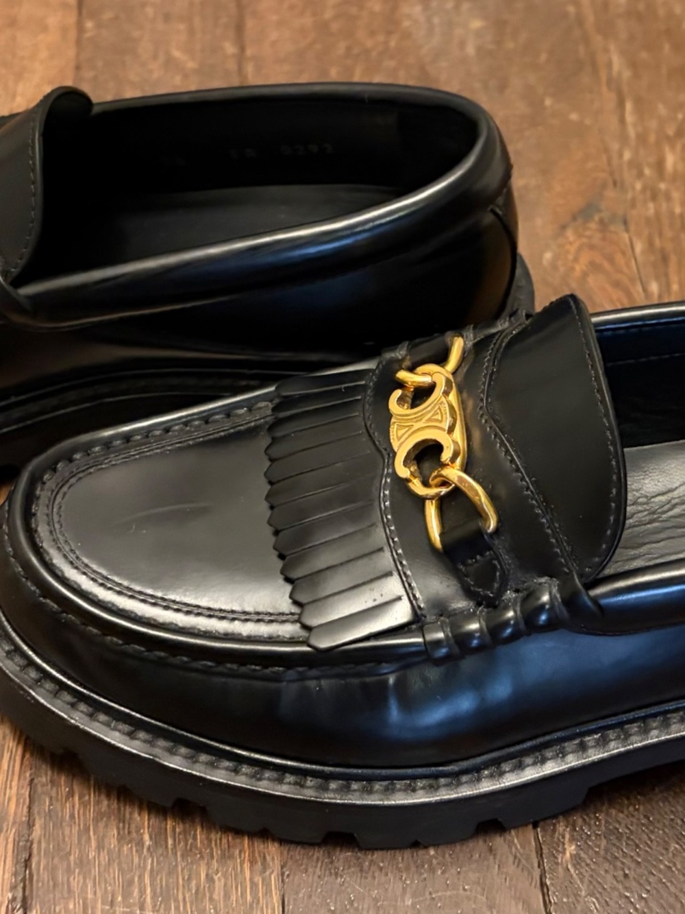 Celine Margaret Chunky Loafers with fringe and Triomphe chain size 6 / IT 36 - Picture 11 of 11